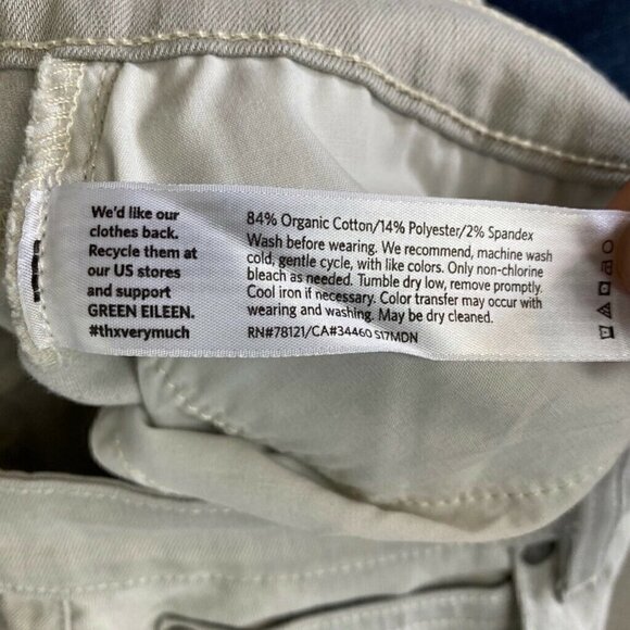 Eileen Fisher Skinny Jeans Gray Stretch Pockets 2 - Picture 8 of 8